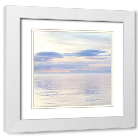 Washington, San Juan Islands Seascape at sunset White Modern Wood Framed Art Print with Double Matting by Paulson, Don