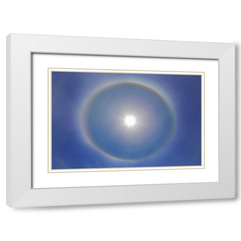 USA, Washington, Seabeck Rainbow-colored halo White Modern Wood Framed Art Print with Double Matting by Paulson, Don