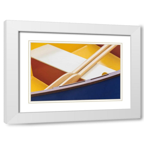 WA, Boat detail at the Wooden Boat Festival White Modern Wood Framed Art Print with Double Matting by Paulson, Don