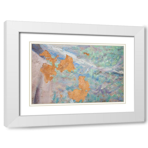 Washington, Fort Hayden Abstract painted wall White Modern Wood Framed Art Print with Double Matting by Paulson, Don
