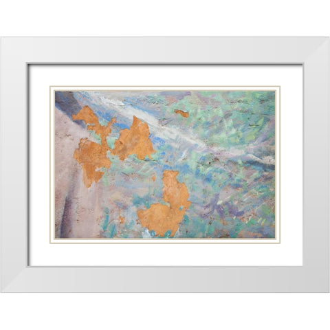 Washington, Fort Hayden Abstract painted wall White Modern Wood Framed Art Print with Double Matting by Paulson, Don