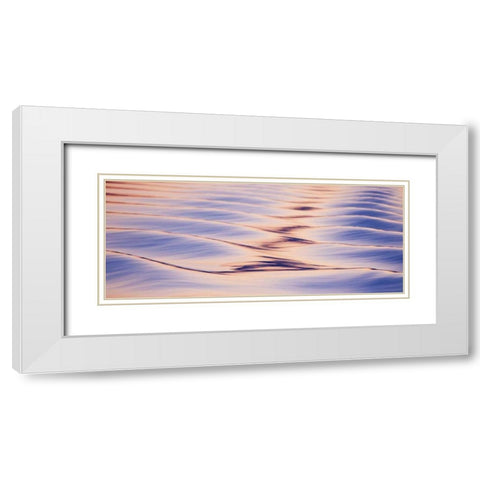 Alaska, Icy Straight Sunset reflections on water White Modern Wood Framed Art Print with Double Matting by Paulson, Don