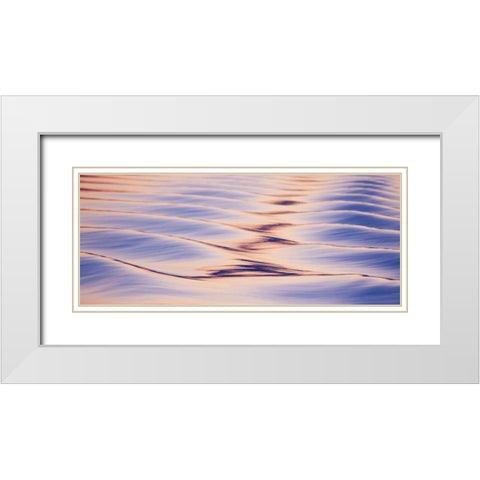 Alaska, Icy Straight Sunset reflections on water White Modern Wood Framed Art Print with Double Matting by Paulson, Don