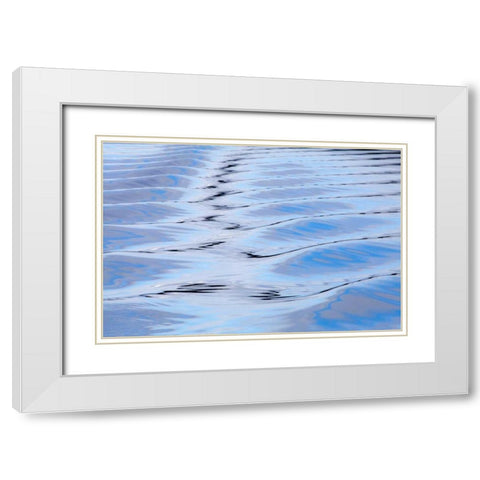 USA, Alaska, Endicott Arm Boat wake patterns White Modern Wood Framed Art Print with Double Matting by Paulson, Don