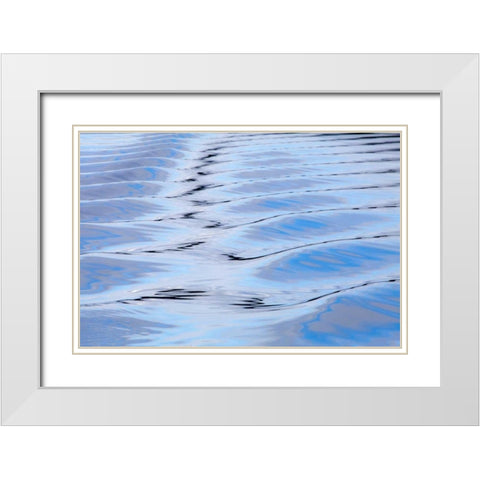 USA, Alaska, Endicott Arm Boat wake patterns White Modern Wood Framed Art Print with Double Matting by Paulson, Don