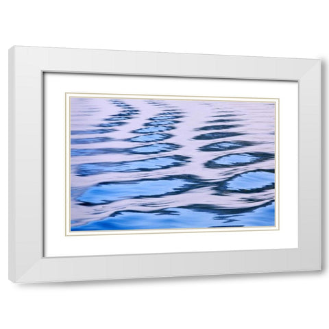 Canada, BC, Patterns in boat wake White Modern Wood Framed Art Print with Double Matting by Paulson, Don