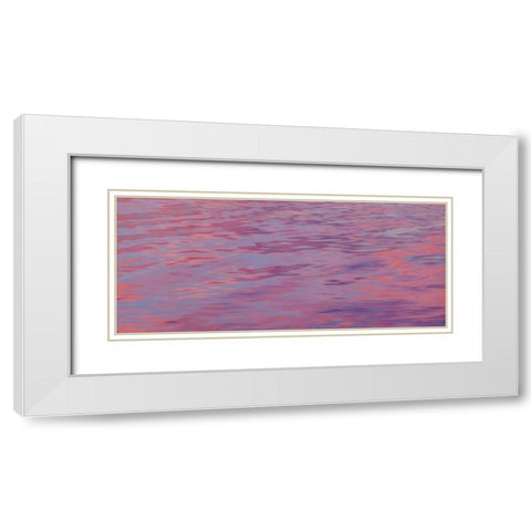 Washington, Hood Canal Sunset reflections White Modern Wood Framed Art Print with Double Matting by Paulson, Don