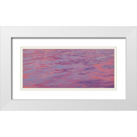 Washington, Hood Canal Sunset reflections White Modern Wood Framed Art Print with Double Matting by Paulson, Don