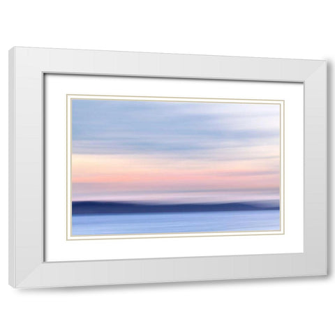 Washington, Hood Canal Abstract of ocean and sky White Modern Wood Framed Art Print with Double Matting by Paulson, Don