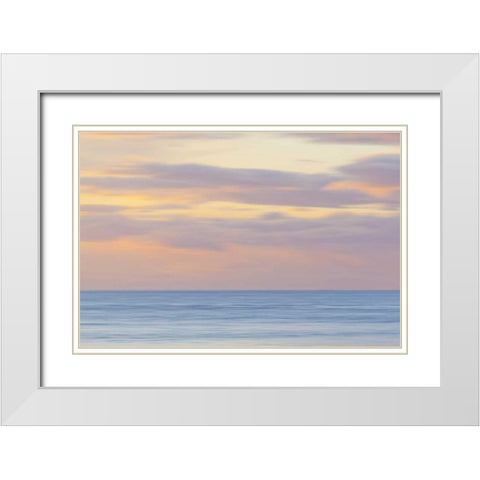 Washington, San Juans Abstract sunset scenic White Modern Wood Framed Art Print with Double Matting by Paulson, Don