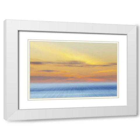 Washington, San Juans Abstract sunset scenic White Modern Wood Framed Art Print with Double Matting by Paulson, Don