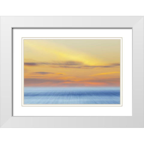Washington, San Juans Abstract sunset scenic White Modern Wood Framed Art Print with Double Matting by Paulson, Don