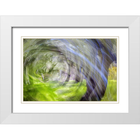 Mexico, Tecate Motion blurred outside abstract White Modern Wood Framed Art Print with Double Matting by Paulson, Don