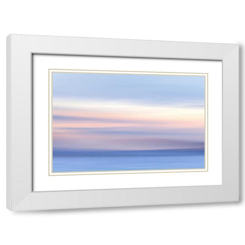 Washington, Hood Canal Abstract of ocean and sky White Modern Wood Framed Art Print with Double Matting by Paulson, Don