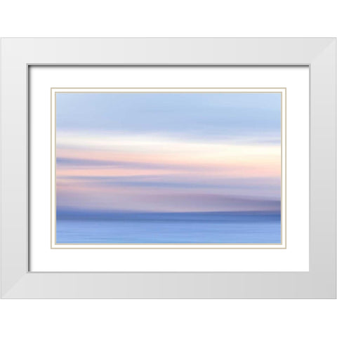 Washington, Hood Canal Abstract of ocean and sky White Modern Wood Framed Art Print with Double Matting by Paulson, Don