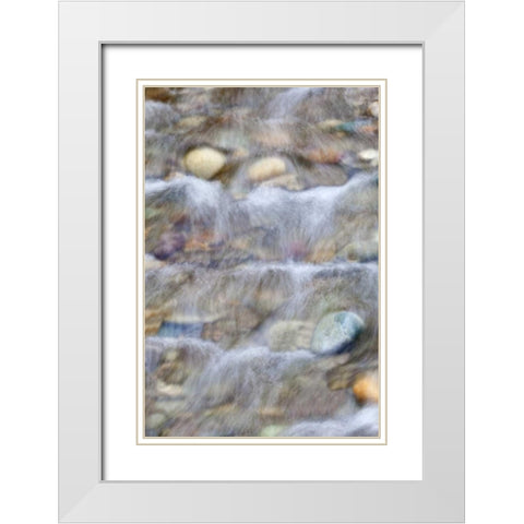 USA, Washington Small rocky stream White Modern Wood Framed Art Print with Double Matting by Paulson, Don