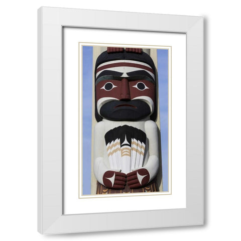 USA, Washington State, Jamestown Totem art PR White Modern Wood Framed Art Print with Double Matting by Paulson, Don