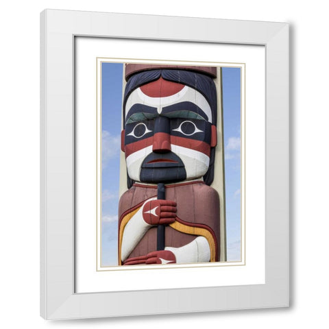 USA, Washington State, Jamestown Totem art PR White Modern Wood Framed Art Print with Double Matting by Paulson, Don