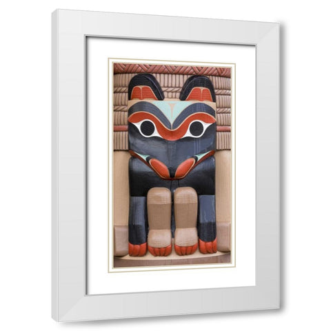 USA, Washington State, Jamestown Totem art PR White Modern Wood Framed Art Print with Double Matting by Paulson, Don