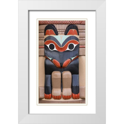 USA, Washington State, Jamestown Totem art PR White Modern Wood Framed Art Print with Double Matting by Paulson, Don