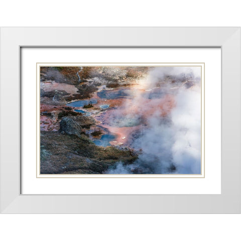 Yellowstone National Park-USA-Wyoming Artists Paintpots White Modern Wood Framed Art Print with Double Matting by Sienda, Jolly