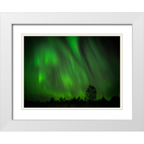 My Perfect Night White Modern Wood Framed Art Print with Double Matting by Caroline Stroksnes, Mette
