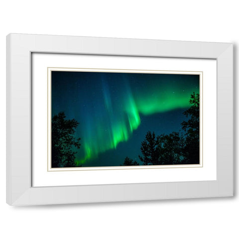 Heavens Signature White Modern Wood Framed Art Print with Double Matting by Caroline Stroksnes, Mette