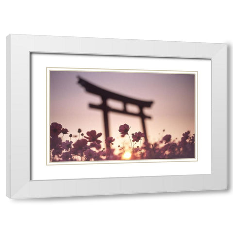 Melancholic Autumn White Modern Wood Framed Art Print with Double Matting by Tajima, Koji