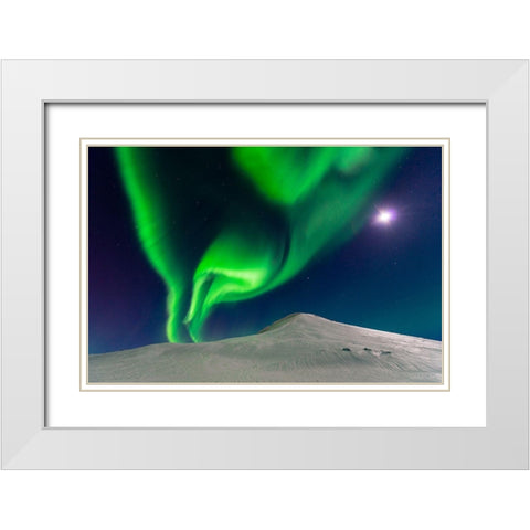Dancing With The Moon White Modern Wood Framed Art Print with Double Matting by George, Andrew