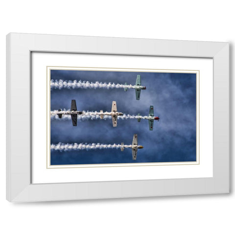 The Aerostars White Modern Wood Framed Art Print with Double Matting by Saglien, Knut