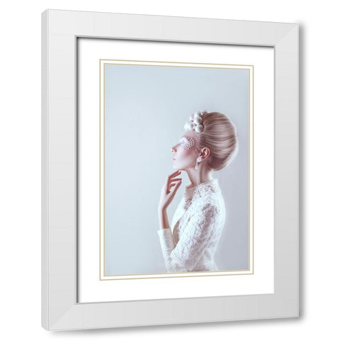 Christmas Ornament White Modern Wood Framed Art Print with Double Matting by marinastudio
