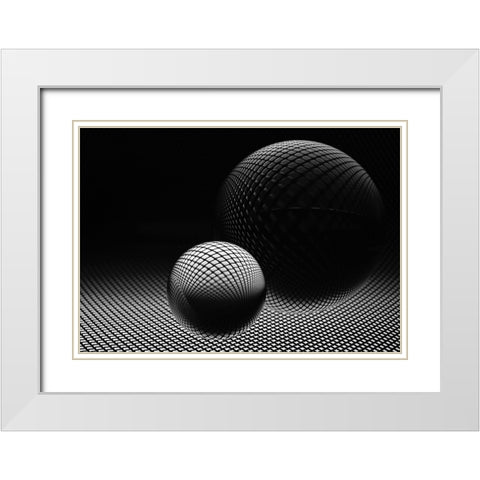 Darkness White Modern Wood Framed Art Print with Double Matting by Westum, Heidi