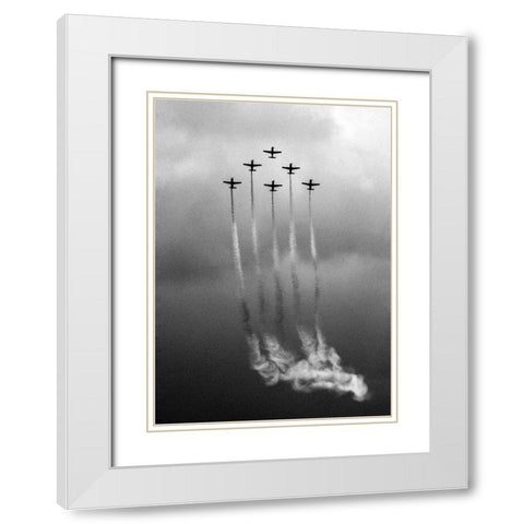Six on Cloud White Modern Wood Framed Art Print with Double Matting by Bunjamin (Abe), Antonyus
