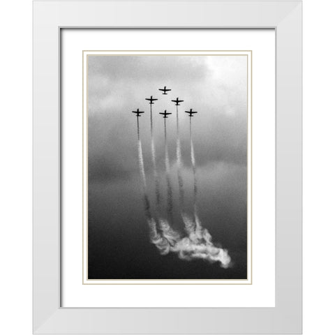 Six on Cloud White Modern Wood Framed Art Print with Double Matting by Bunjamin (Abe), Antonyus
