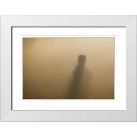 Yndi Halda 2 White Modern Wood Framed Art Print with Double Matting by V., Stijn