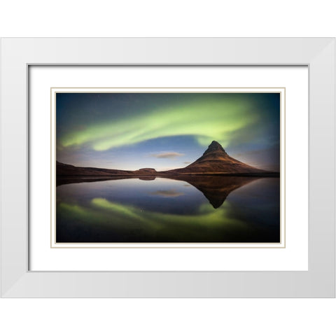 Silent Eruption White Modern Wood Framed Art Print with Double Matting by Svoboda MQEP, Peter