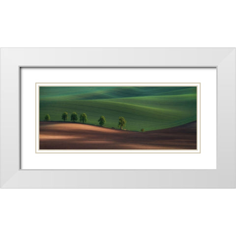 Alley White Modern Wood Framed Art Print with Double Matting by Svoboda Mqep, Peter
