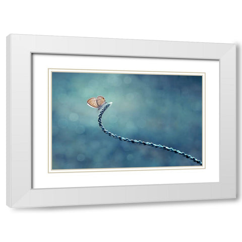 Sendiri Lagi White Modern Wood Framed Art Print with Double Matting by Pamungkas, Edy