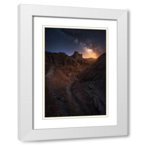 The Way White Modern Wood Framed Art Print with Double Matting by Martin Castan, David