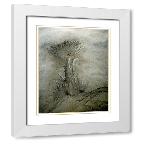 Flow Pattern White Modern Wood Framed Art Print with Double Matting by Talen, Nel