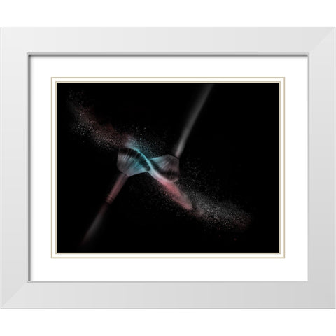 Brushes White Modern Wood Framed Art Print with Double Matting by Reindl, Doris