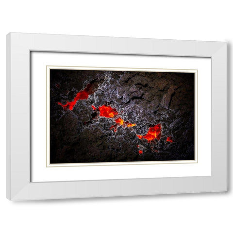 Crystallization!!!! White Modern Wood Framed Art Print with Double Matting by Gabriel, Barathieu