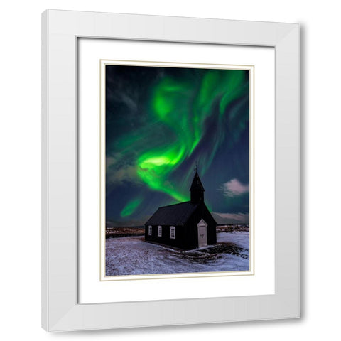 Untitled White Modern Wood Framed Art Print with Double Matting by Martin Castan, David