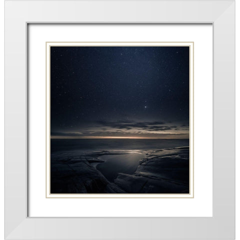 Krypton White Modern Wood Framed Art Print with Double Matting by Suutari, Mika