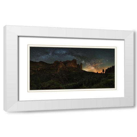 Los Mallos White Modern Wood Framed Art Print with Double Matting by Martin Castan, David
