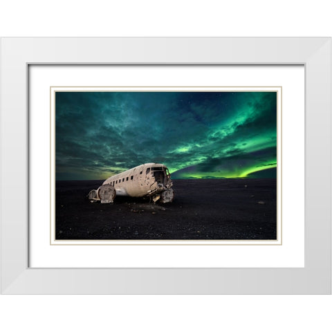 Just-In - A Bieber Party ! White Modern Wood Framed Art Print with Double Matting by Resende, Carlos