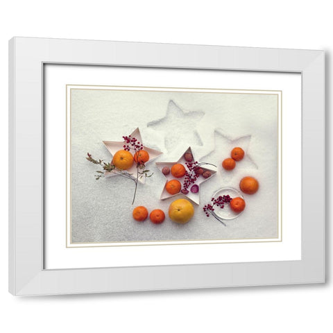 Snow Still Life White Modern Wood Framed Art Print with Double Matting by Lazarov, Dimitar