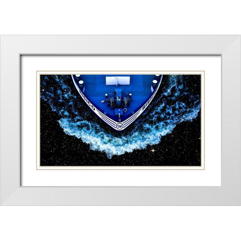 Starship White Modern Wood Framed Art Print with Double Matting by Grosshanten, Klaus