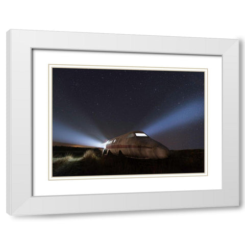 Plane Wreck White Modern Wood Framed Art Print with Double Matting by Lindsten, Christian