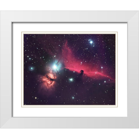 The Horse In The Sky White Modern Wood Framed Art Print with Double Matting by Auf Dem, Andrea